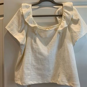 Madewell ruffle shirt